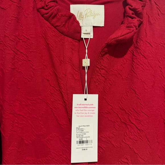 NWT Lilly Pulitzer Vibrant Red Mini Size Large perfect for Valentine’s Day ❤️ - Picture 5 of 14